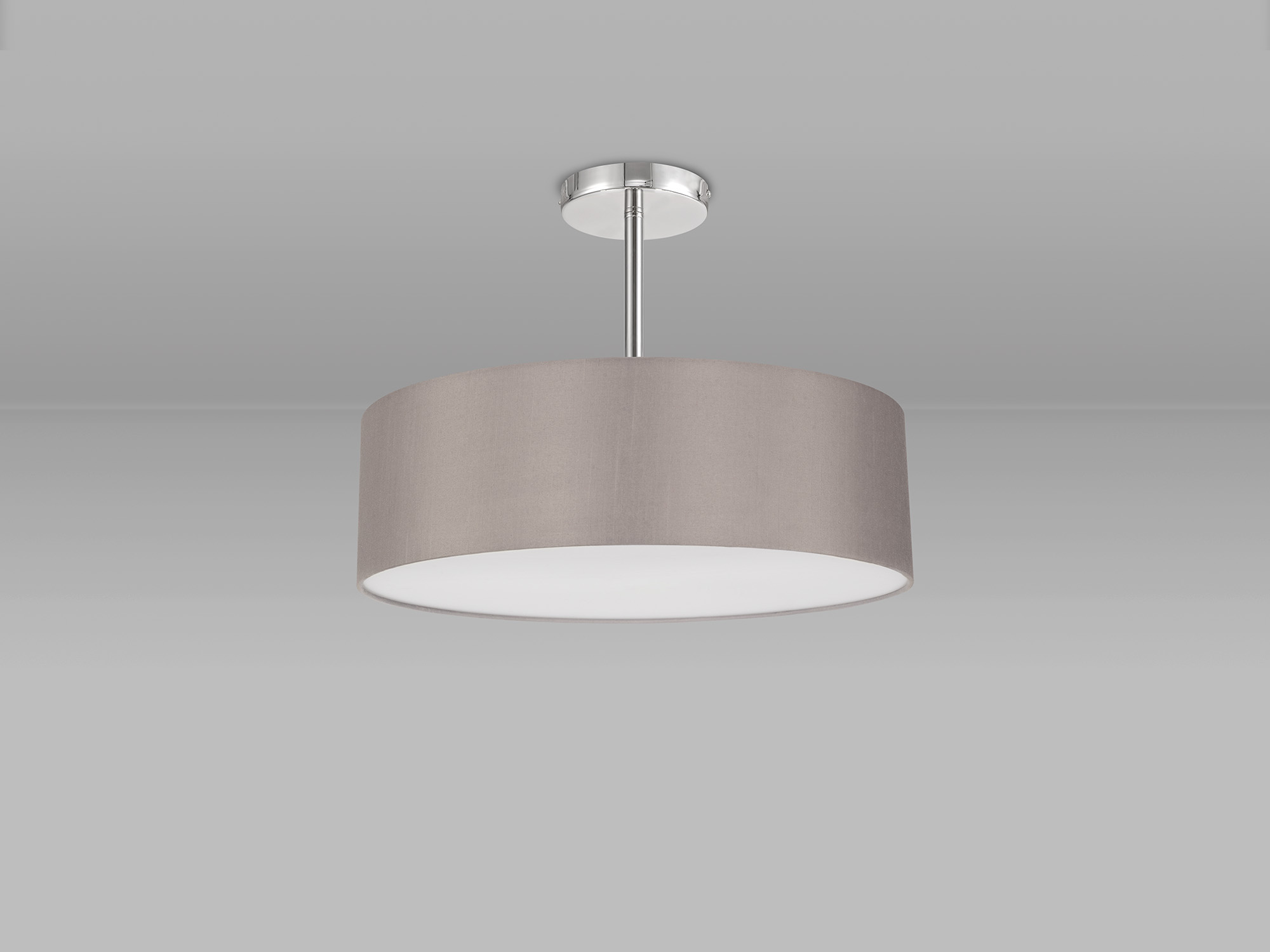Baymont 45cm Semi Flush 5 Light Polished Chrome, Grey DK0726  Deco Baymont